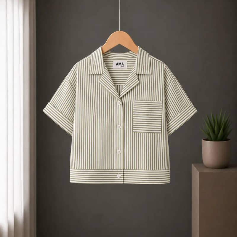 Olive Lines Top