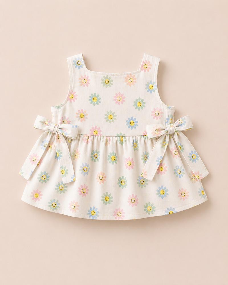 Cute Daisy Smile Baby Girl Frock