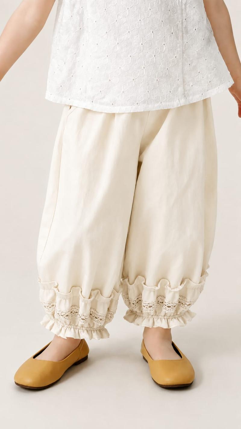 Off-White Eyelet Lace Bloom Bottoms