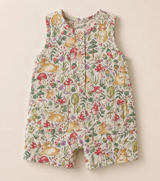 Woodland Bunny & Mushroom Romper