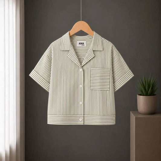 Olive Lines Top
