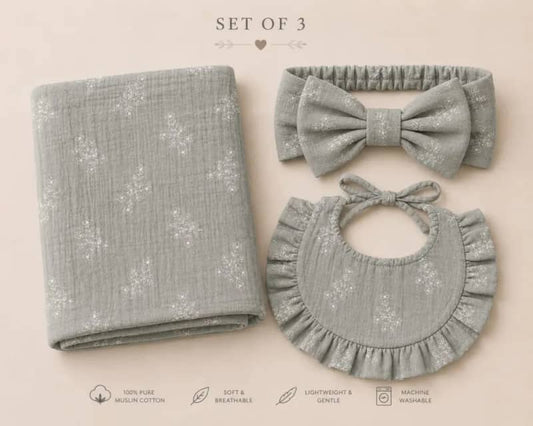 Ditsy Floral 3-Piece Baby Gift Set