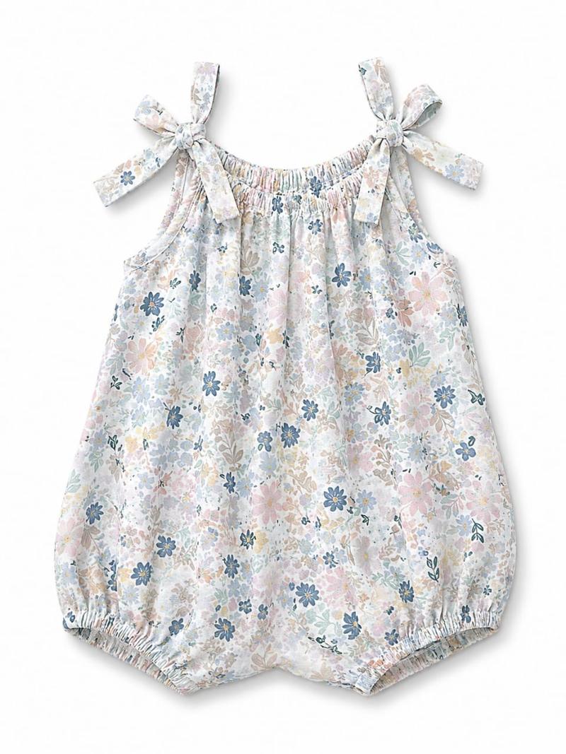 Dusty Floral bubble Romper