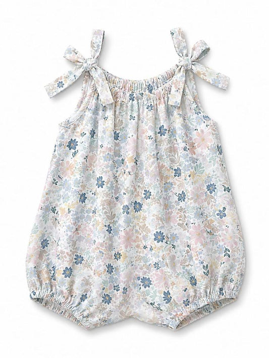 Dusty Floral bubble Romper