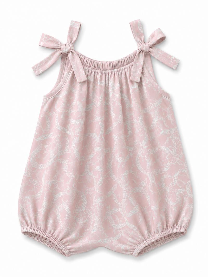 Blush Pink Bow Romper