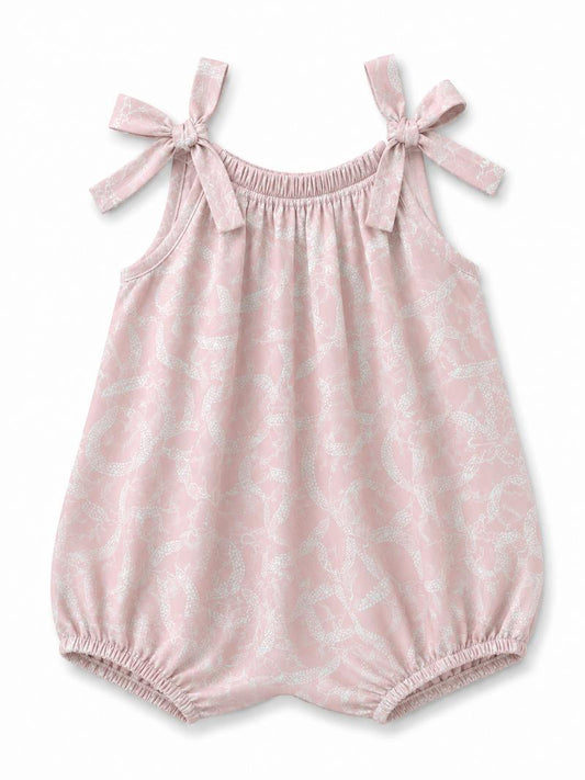 Blush Pink Bow Romper