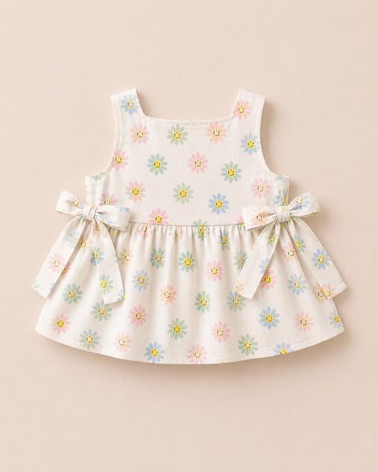 Cute Daisy Smile Baby Girl Frock