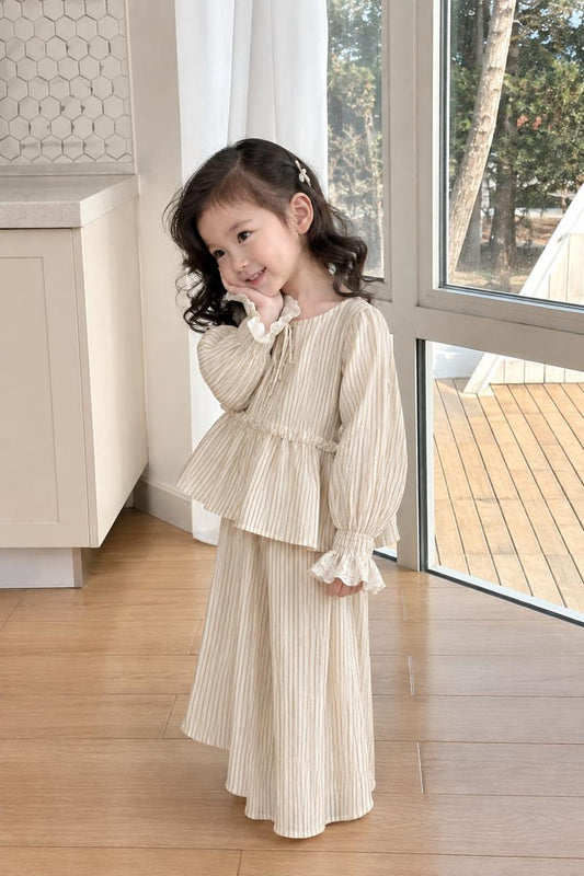 Elegant Yellow Stripe Co-Ord Set