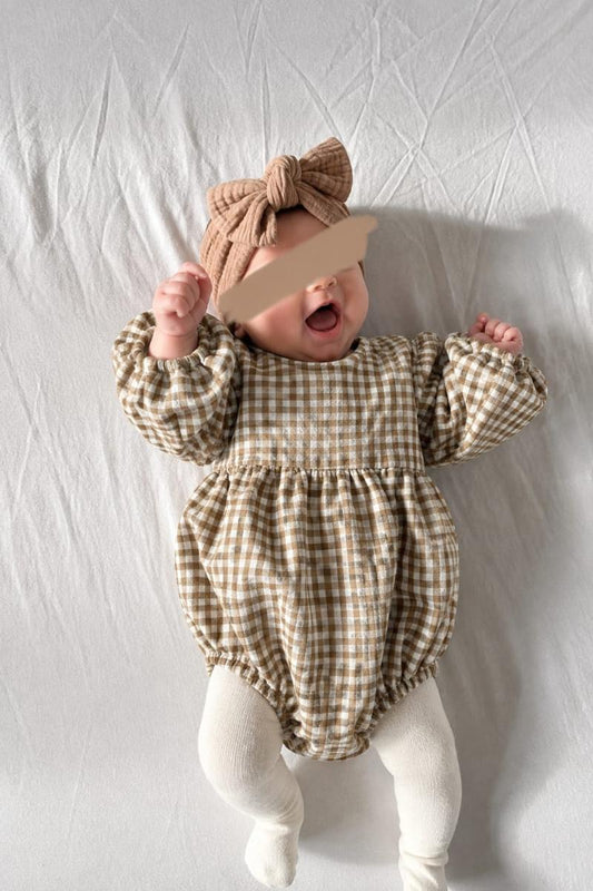 Classic Checkered Baby Romper