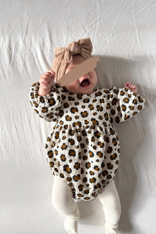 Leopard Print Baby Romper